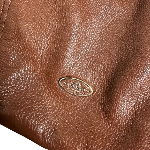 COACH Chicago Gallery Park Pebbled Leather Hobo Crossbody Bag in Brown Crossbody - Picture 11 of 15